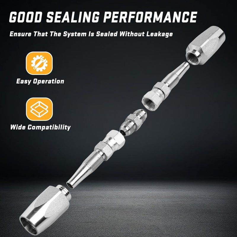 Legines 1/2'' Reusable Hydraulic Fittings, Size #08 Hydraulic Hose Repair Kit 4000PSI (2PCS) - Image 2